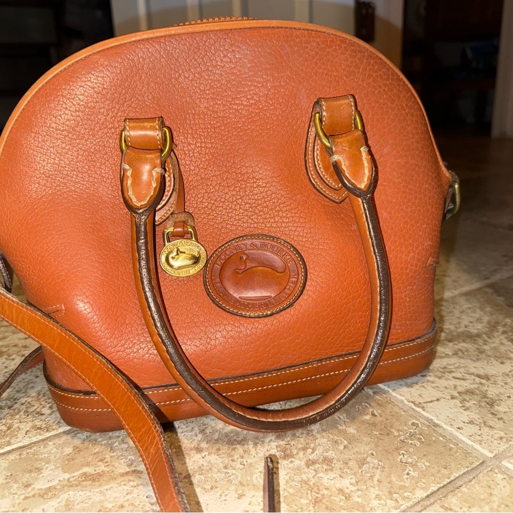 Dooney & Bourke Tan Leather Satchel